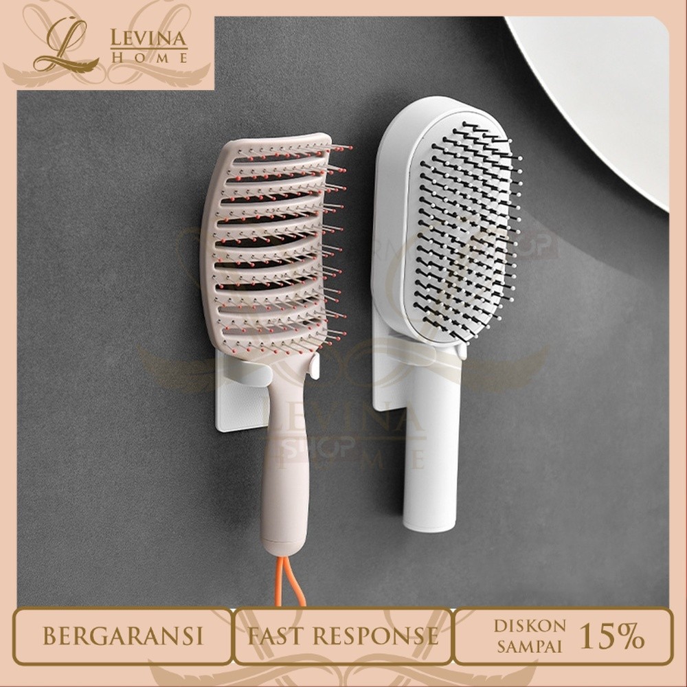 Hook Gantungan Tempat Sisir Catokan dan Shaver Rak Cermin Salon Kamar Mandi Multifungsi [Levina Home