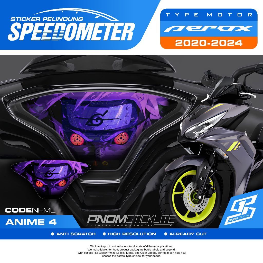 STICKER ANTIGORES SPEEDOMETER AEROX NEW 155 2020-2024 STICKER SPEEDOMETER AEROX NEW