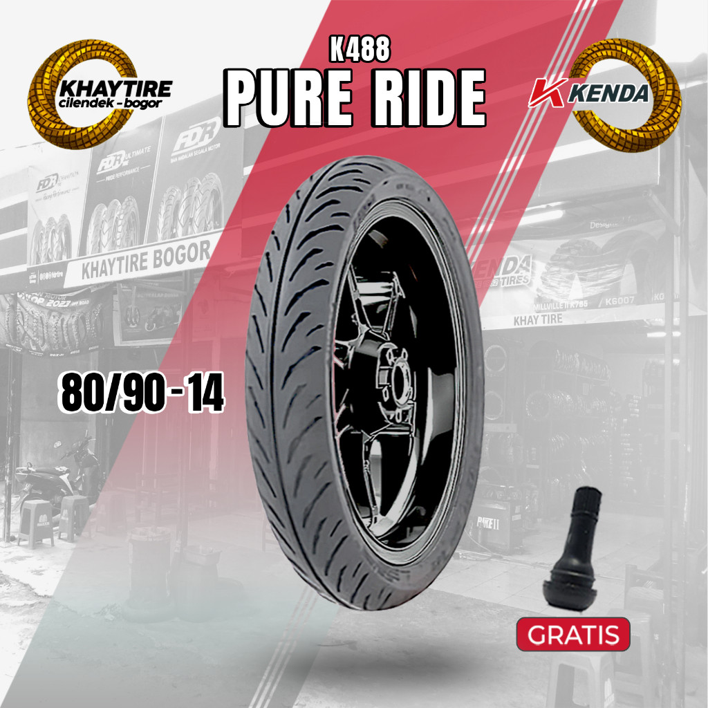 Ban Motor Matic KENDA K488 80/90 Ring 14 Tubeless