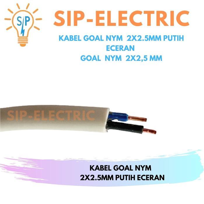 Kabel Goal Nym 2X2.5Mm Putih Eceran / Goal Nym 2X2,5 Mm