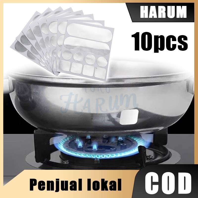 10 Lembar Paket Lem Panci Tambalan Aluminium Tahan Air Pelekat Penambal Lubang Panci Wajan Anti Boco