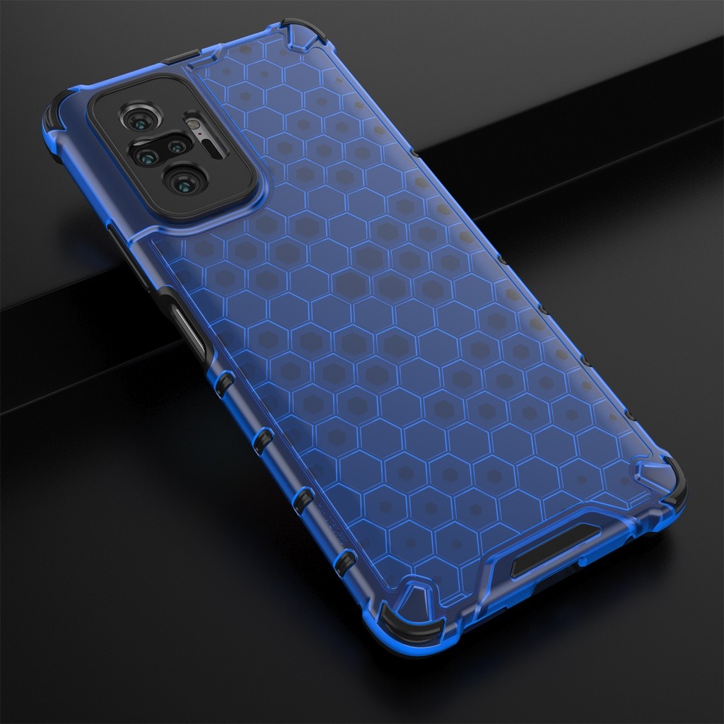 Xiaomi Redmi Note 10 Pro - Honeycomb Hybrid Clear Armor Case Shockproof