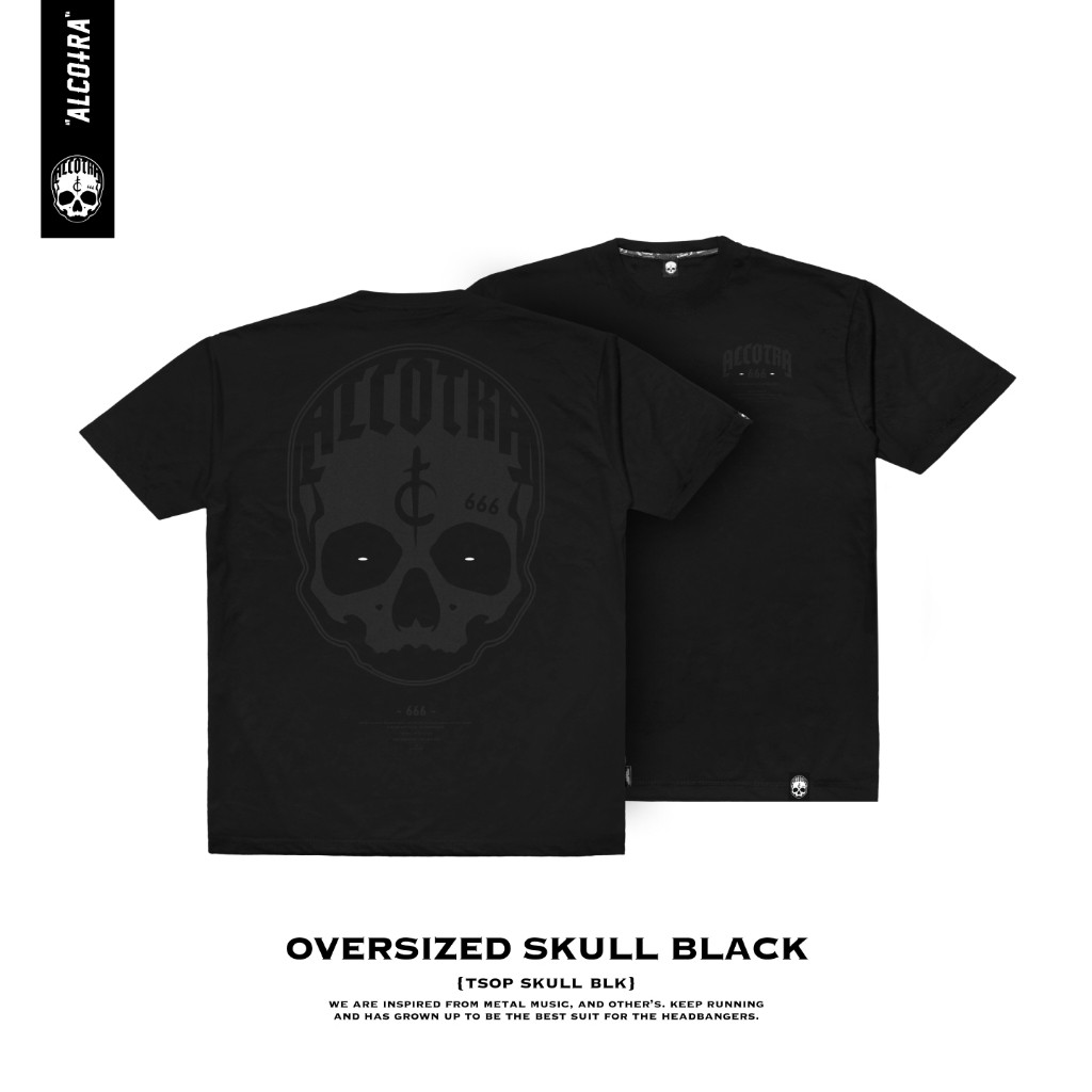 ORI TSO SKULL BLACK // T-SHIRT OVERSIZE SKULL BLACK // T-SHIRT OVERSIZE ALCOTRA