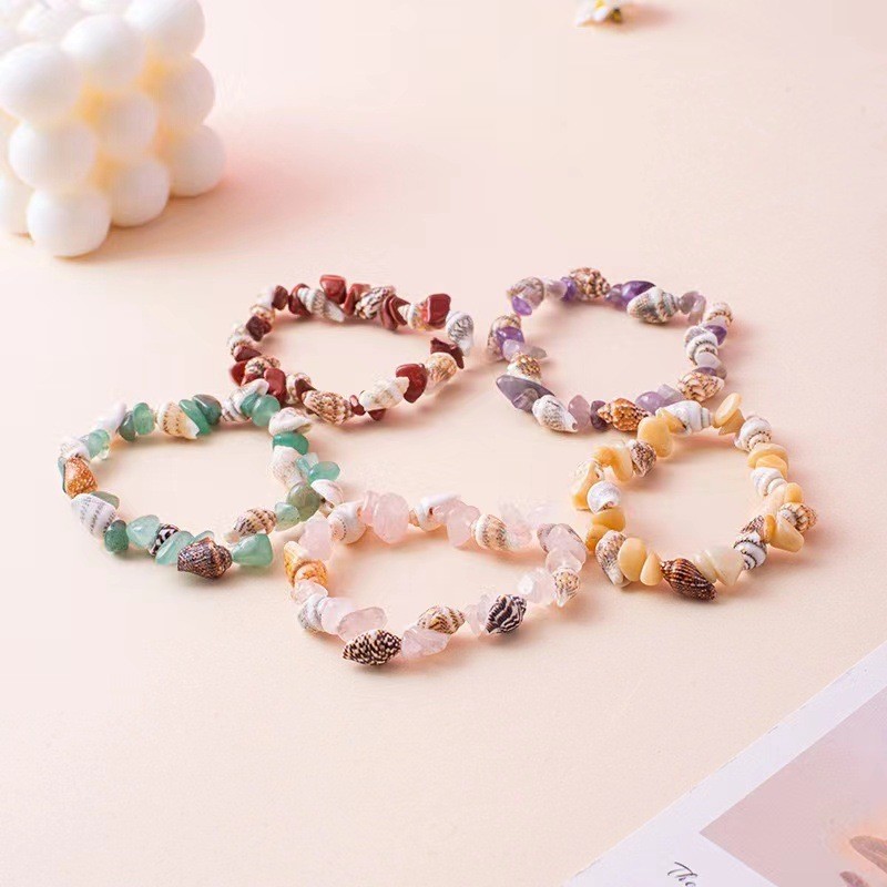 Cross-Border Hot-Selling Shell Bracelet Bohemian Natural High-End Bracelet Conch Crushed Stone Jewel