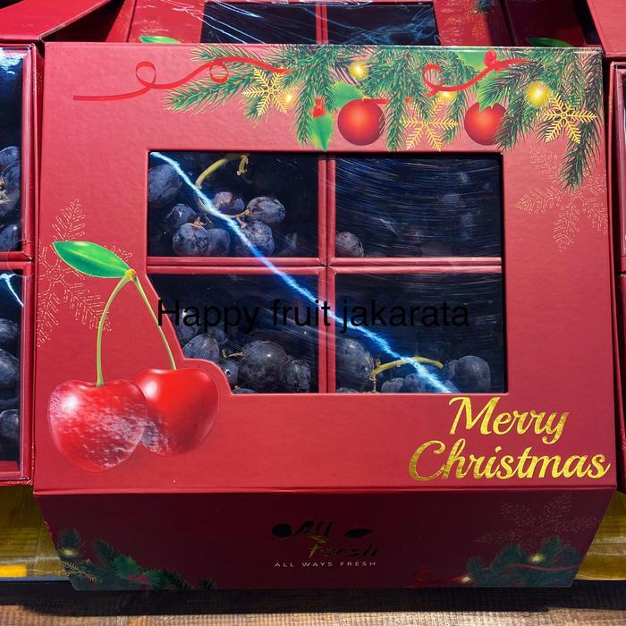 hampers natal Buah Buah fresh | anggur Black autum  hampers Box free