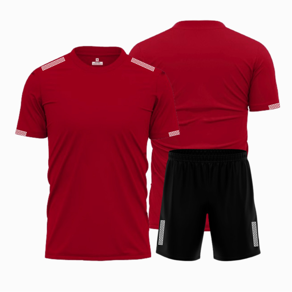 ENX SPORT Celana Kolor Pendek / Setelan TIM Club Olahraga Pria Dewasa M-XXL Abu Muda SET PL018