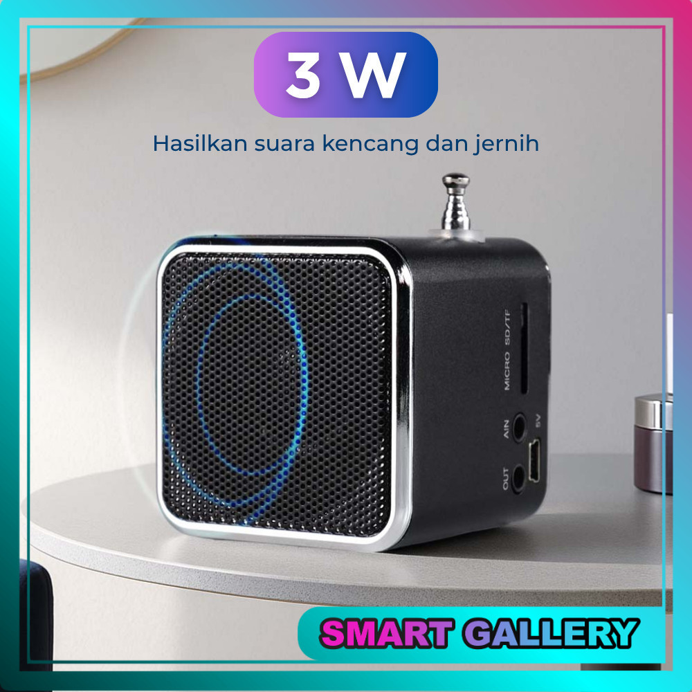 Speaker Bluetooth Portable Mini MP3 Player FM Radio 3W