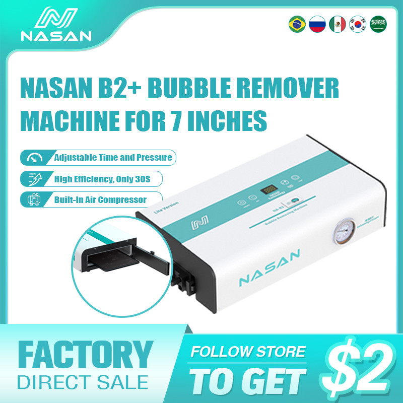 NASAN B2+ Air Bubble Removing Machine B2 Plus OCA LCD Screen Debubbler machine glass Bubble Remover 