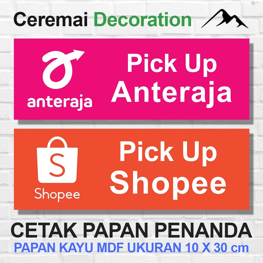 J88 TERMURAH DAN BERKUALITAS - PAPAN PENANDA PICK UP KURIR ANTERAJA J&T SICEPAT SHOPEE EXPRESS PICKU