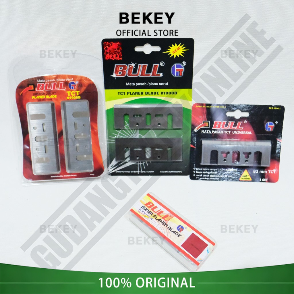 BEKEY Mata Pisau Planer N1900B BULL / Mata Pisau Pasah Serut Kayu BULL TCT N 1900B 82mm