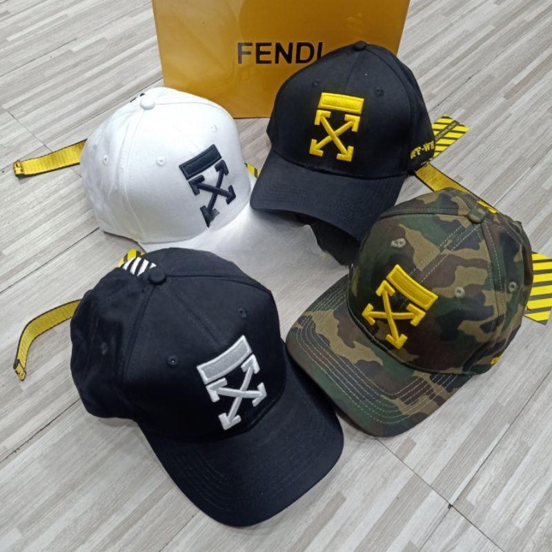 Topi Off White Topi Baseball Import Unisex