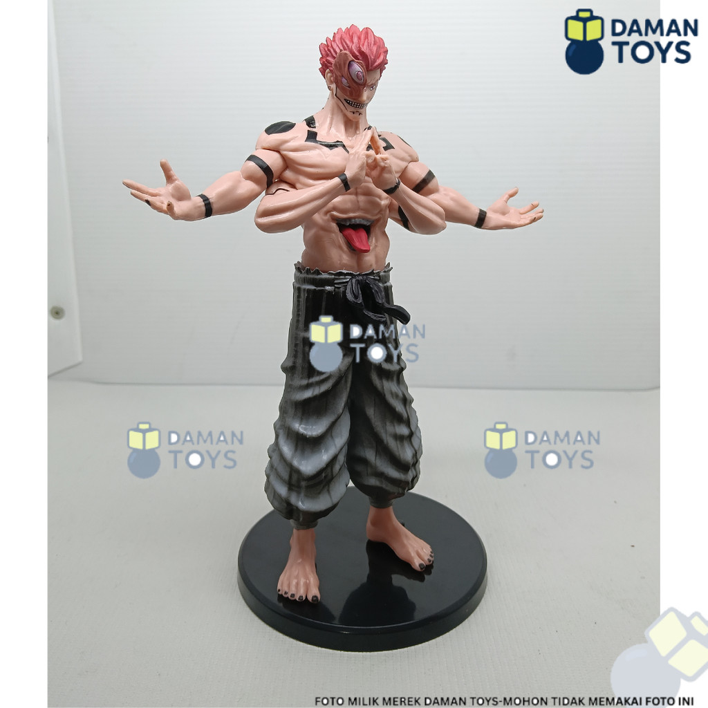 URBANZENT - Action Figure Jujutsu Kaisen Ryomen Sukuna True Form Heian Era 4 Tangan 20 cm Mainan