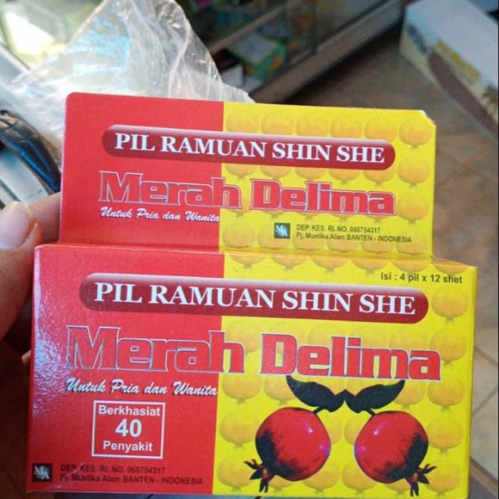 Pil Merah Delima Ramuan Shin She (Asli Ijin Depkes) Obat 40 Penyakit - 1 Box 48 pil