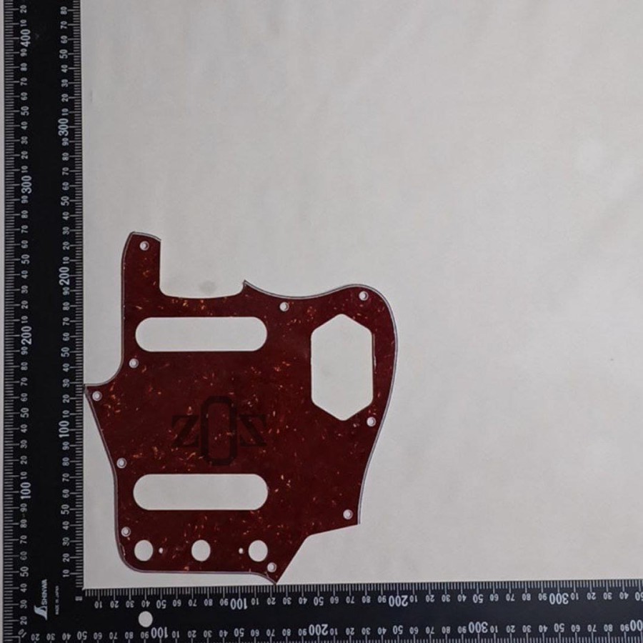 Pickguard Pelindung Body Gitar Fender Jaguar Tortoise 10H S-S 4Ply