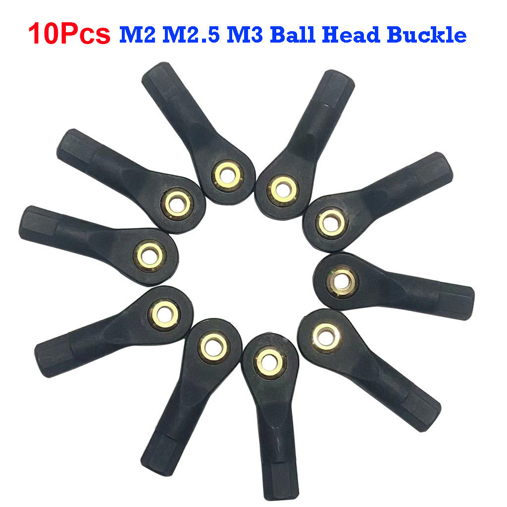 10PCS M2 M2.5 M3 Ball Head Buckle Linkage Pull Rod Tie Rod Ends Ball Head Joint Connector for RC Car