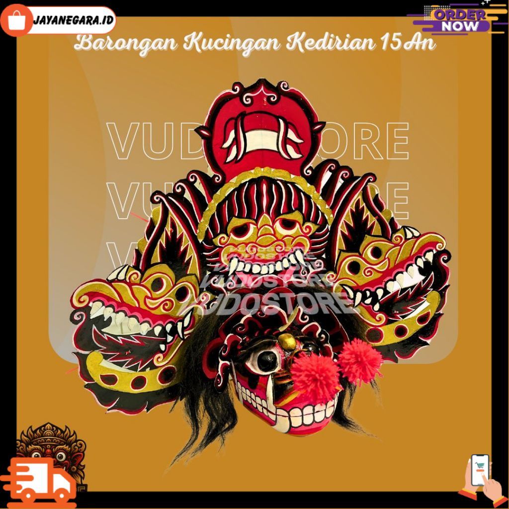 Barongan Asli Buat Pentas Ukuran 15 Barongan Kucingan Kedirian JYN -70