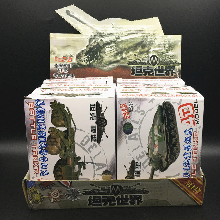 8pcs/set 1/72 4D Plastic Assemble Tank Kits World War II Model Puzzle Assembling Military Sand Table