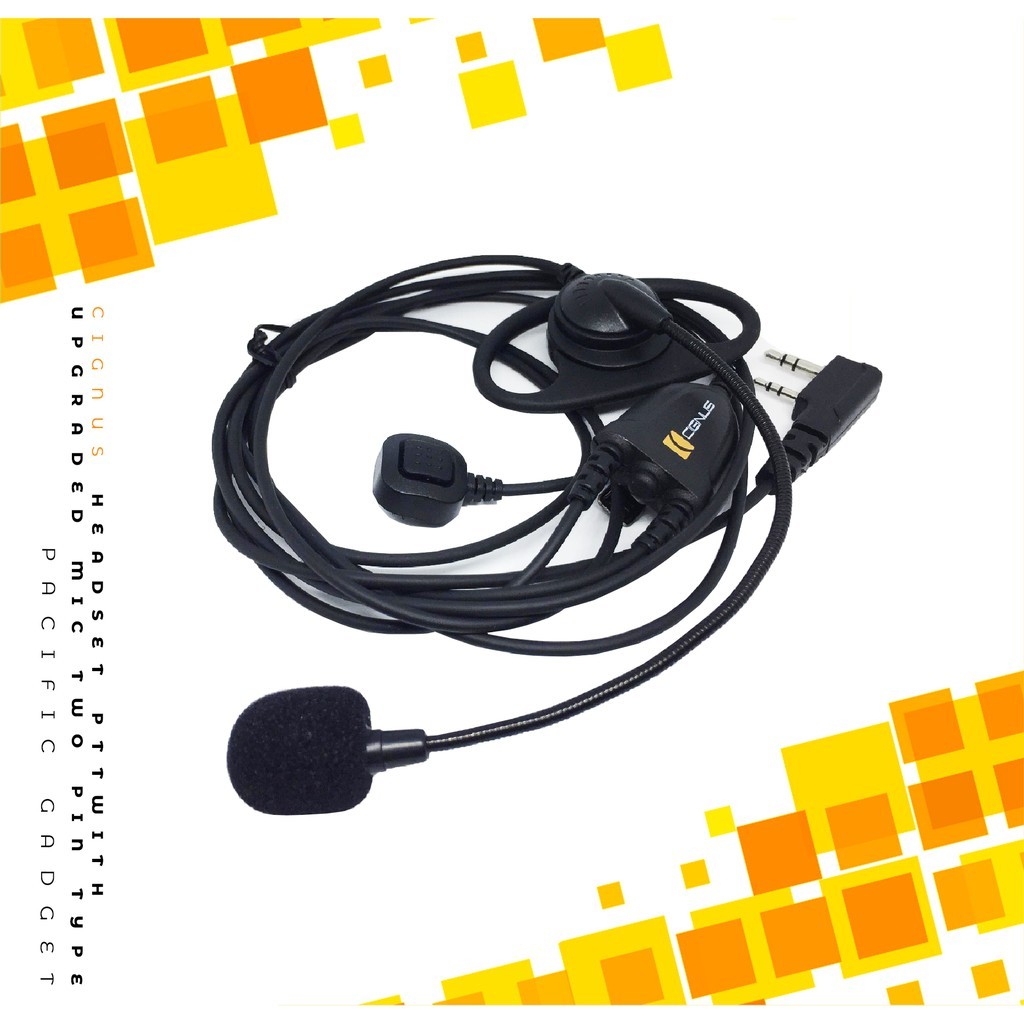 Headset helm Cignus dengan mikrofon PTT