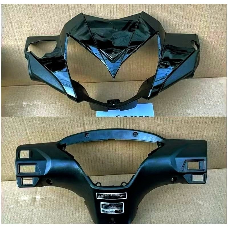 BATOK DEPAN BELAKANG + VISOR  SUPRA X 125 NEW BATMAN 2007 2008 2009 2010.WARNA HITAM MENGKILAP MIRIP