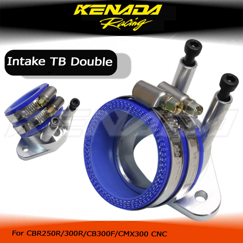KENADA RACING Intake TB Double  30/32/36 /40MM Jet  CBR 250 CRF 250 CNC ukuran CBR300R Rebel300 CMX3