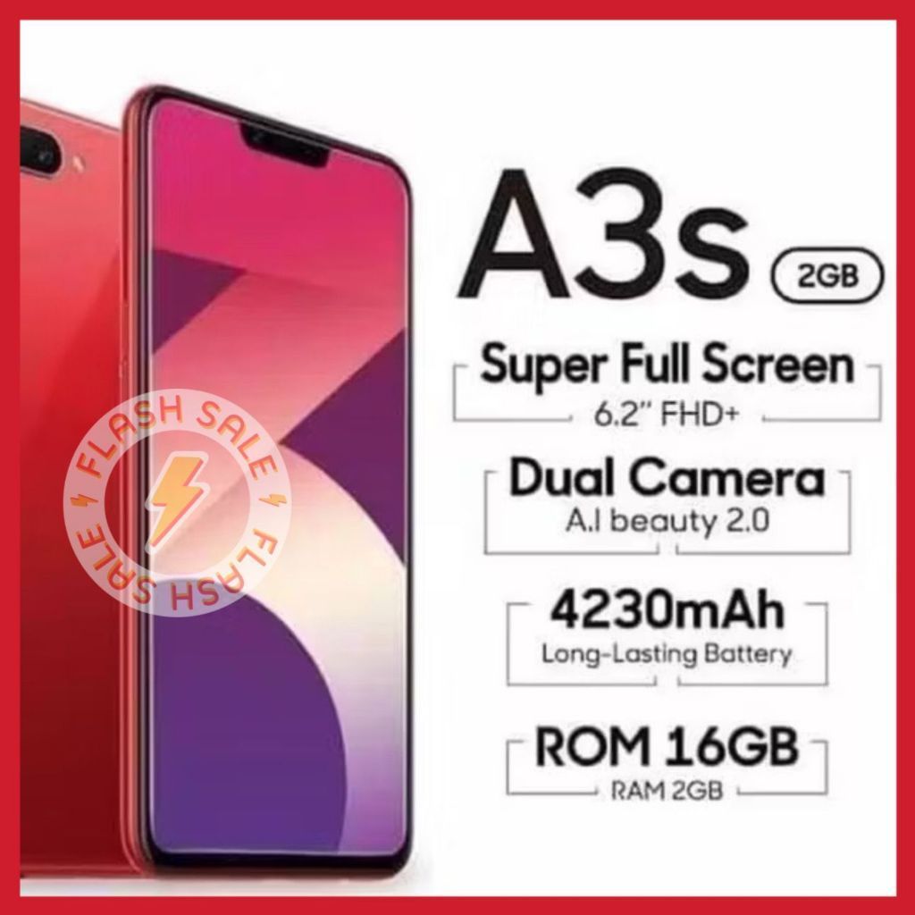 Hp OPPO A3S RAM 6/128GB LAYAR 6INCH 4G LTE GARANSI 1TAHUN