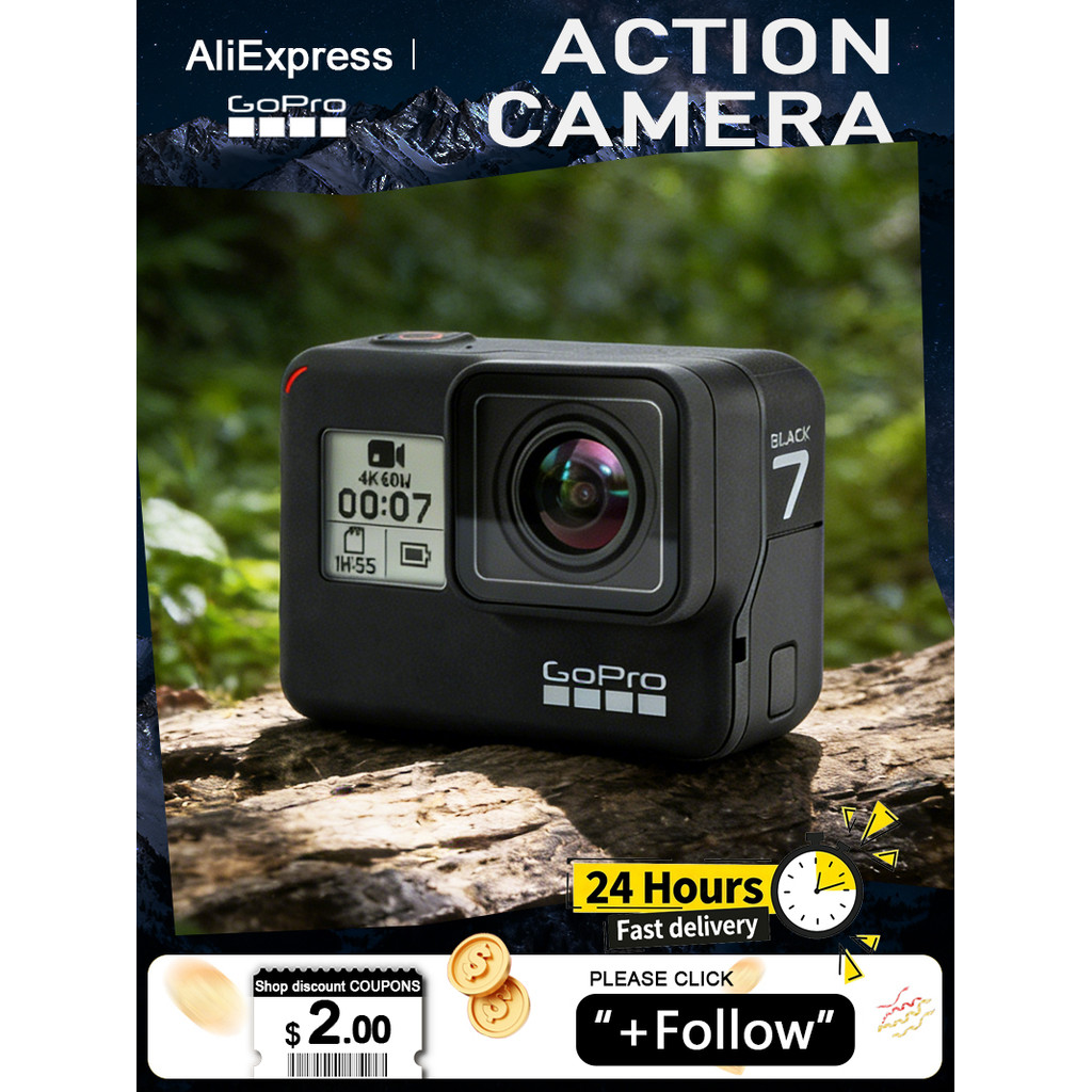 Original GoPro HERO7 Black Action Camera Go Pro 4K Action Camera cycling live helmet camera