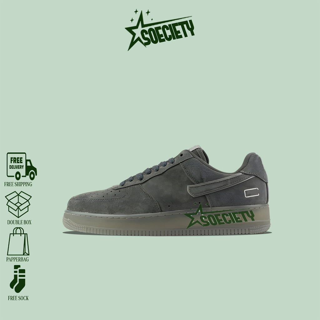 Sepatu Sneakers Nike Air Force 1 Reigning Champ Dark Grey Reflective BNIB Unisex