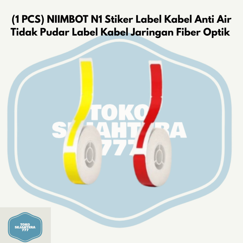 (1 PCS) NIIMBOT N1 Stiker Label Kabel Anti Air Tidak Pudar Label Kabel Jaringan Fiber Optik