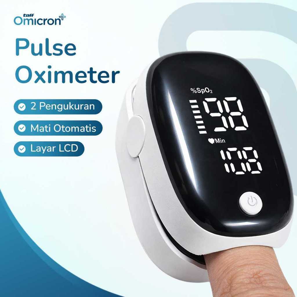 TaffOmicron Oximeter Alat Medis Pengukur Kadar Oksigen Darah Portable
