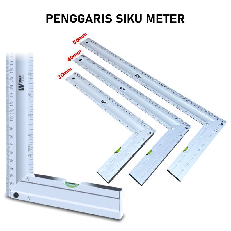 WOIRX TOOL Penggaris Siku Tukang Aluminium