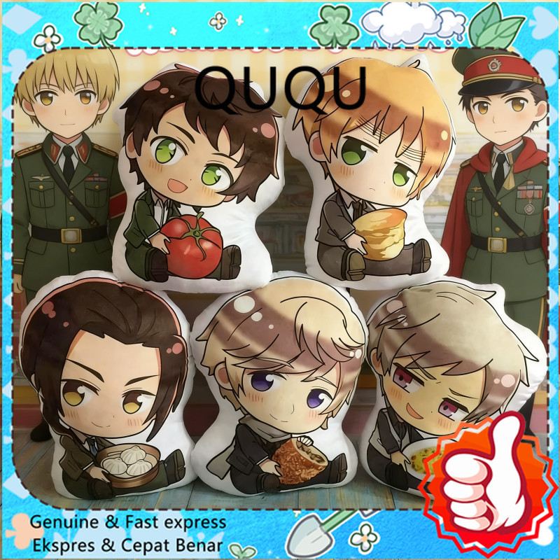Hetalia Axis Powers Anime Plush Pillow USA Germany Russia France Prussia Japan Spain Italy Cushion