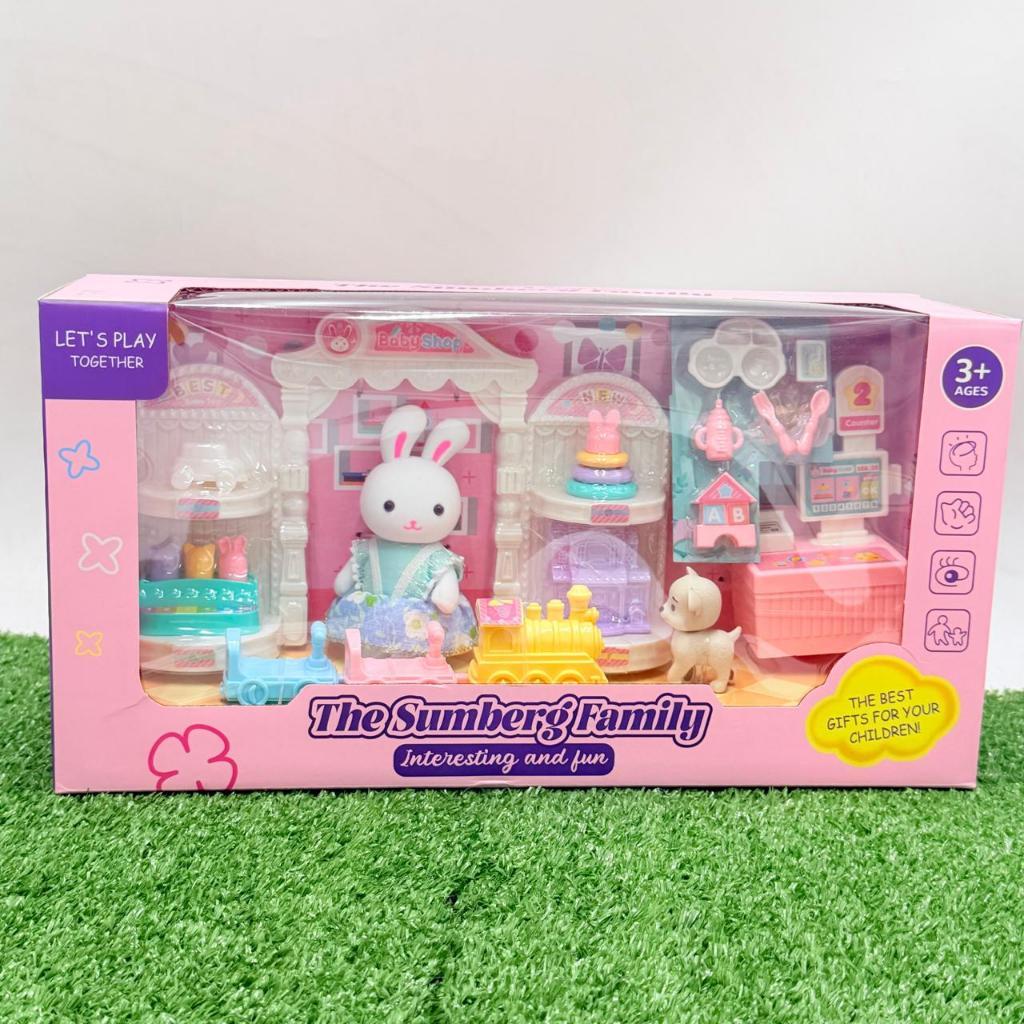 Mainan168 - Mainan Rumah Rumahan Boneka Kelinci Playhouse - Rabbit Playset