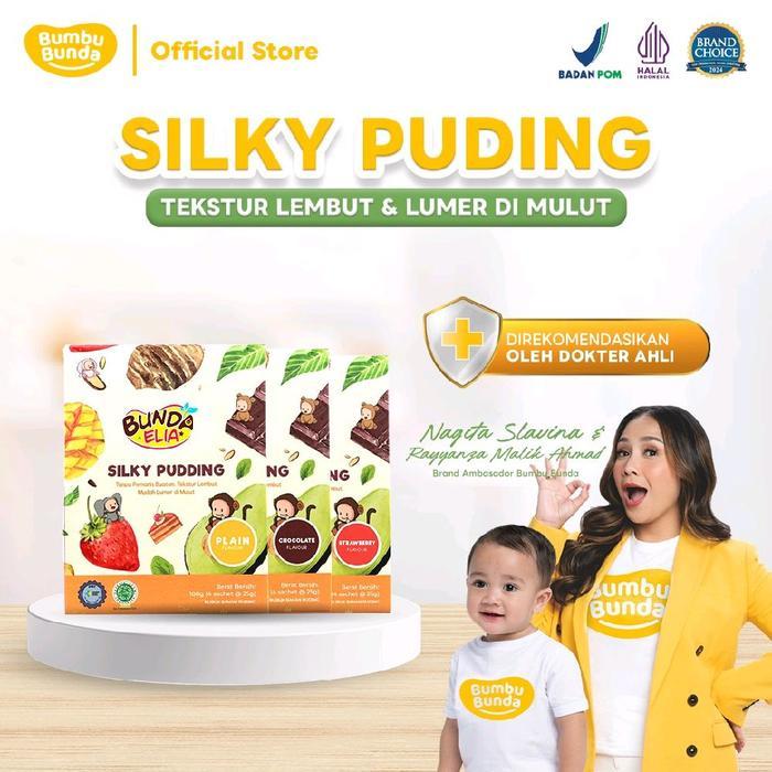 Bumbu Bunda Silky Pudding Strawberry / Coklat / Plain / RedVelvet 100gr (isi 4) -Cemilan MPASI | Pud