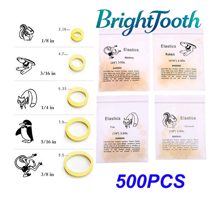 500pcs/set 3.5oz karet elastik gigi ortho behel dental rubber band elastis karet elastic bands kawat
