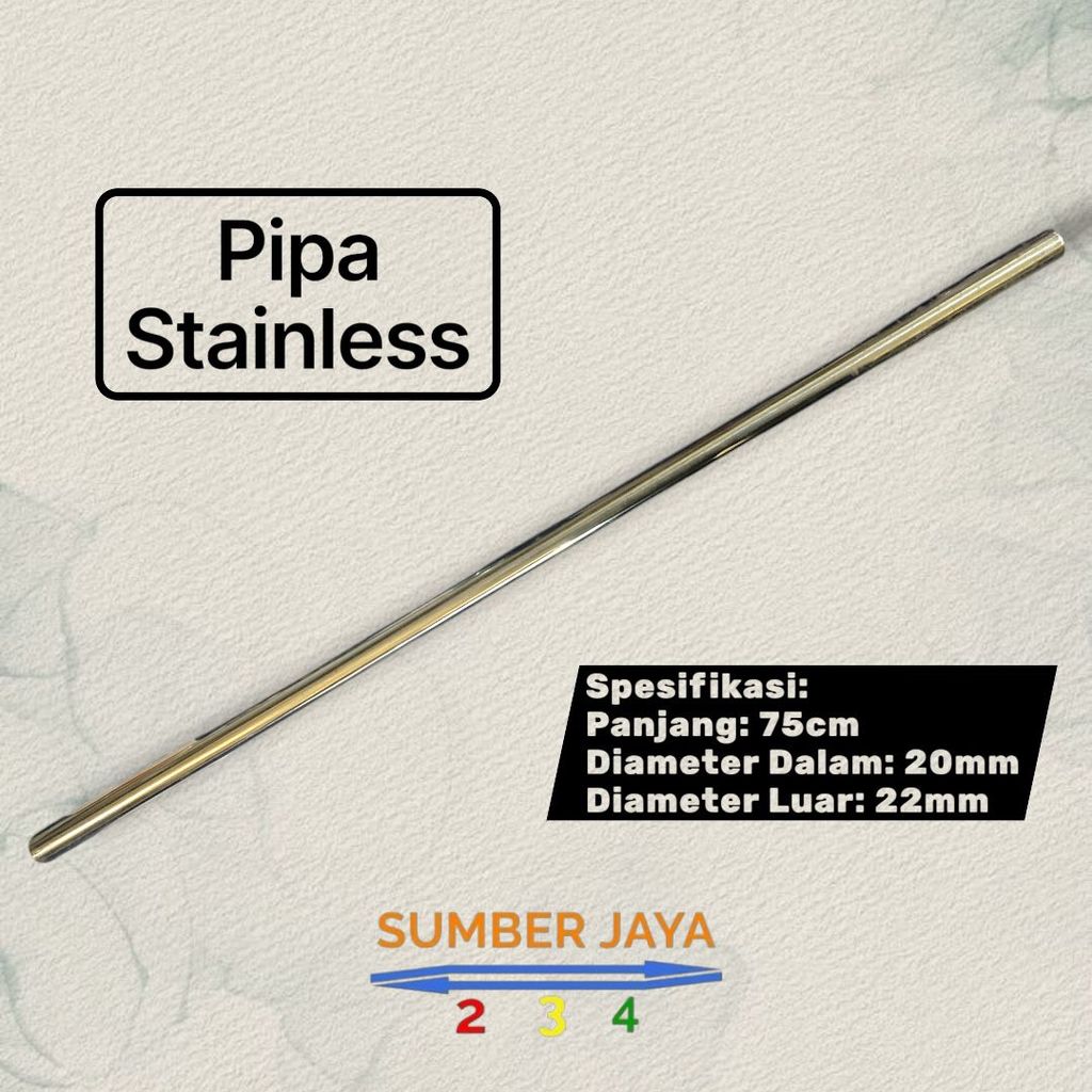 Pipa Stainless Panjang 75 Cm Tebal 0,5mm | Pipa Stainless Ornamen | Kapiler Pipa Stainless Tubing
