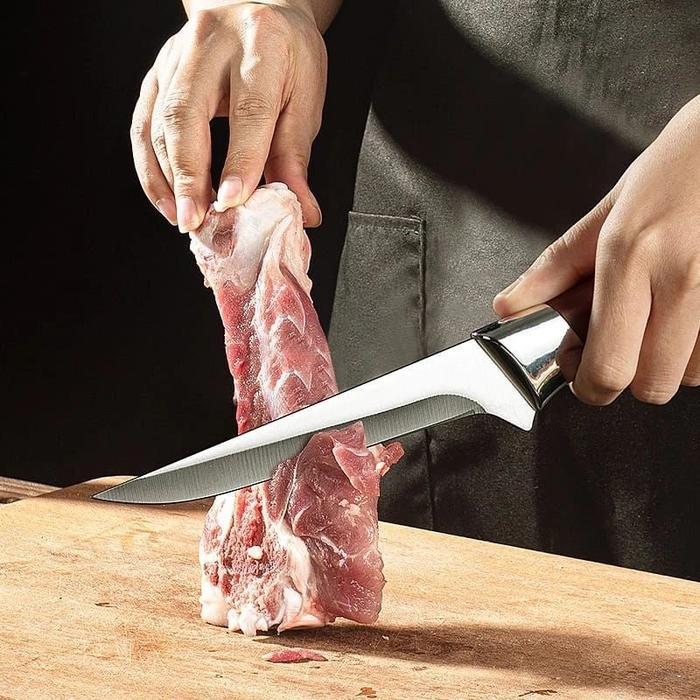 PISAU DAGING JAPAN + SARUNG PISAU DAPUR PISAU PANJANG PISAU TAJAM Knife Stainless Steel Kitchenware