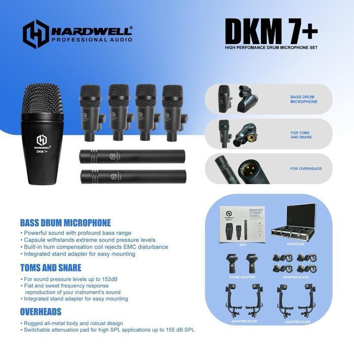Hardwell DKM 7+ Original Mic Drum 7 Set Microphone Drum