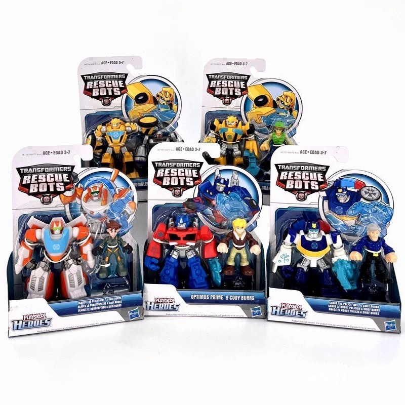 Hasbro Playskool Heroes Transformers Rescue Bots Optimus Prime Cody Burns Bumblebee Morbot Action Fi
