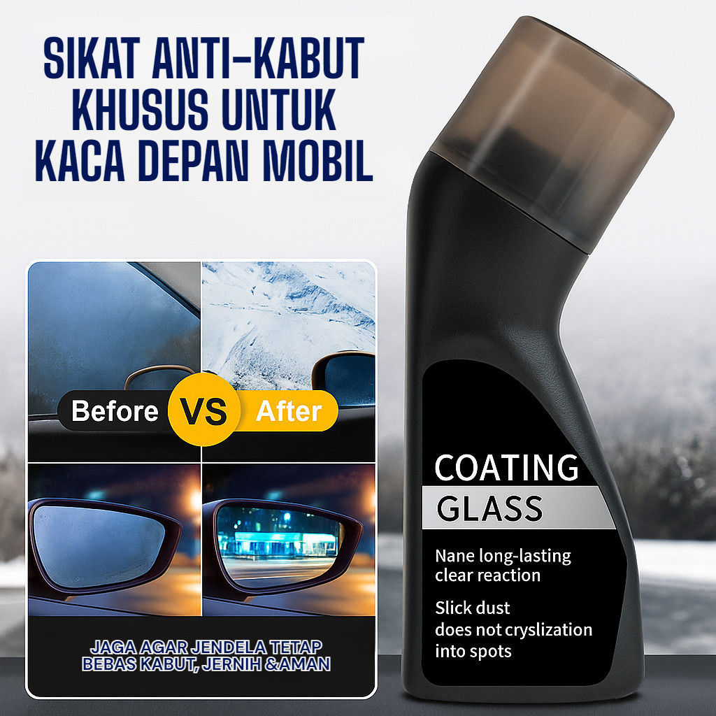 [COD] Anti Kabut Kaca Mobil/Cairan Penghilang Kabut/Efek Tahan Lama hingga 3 Bulan / Pelapis Anti Fo