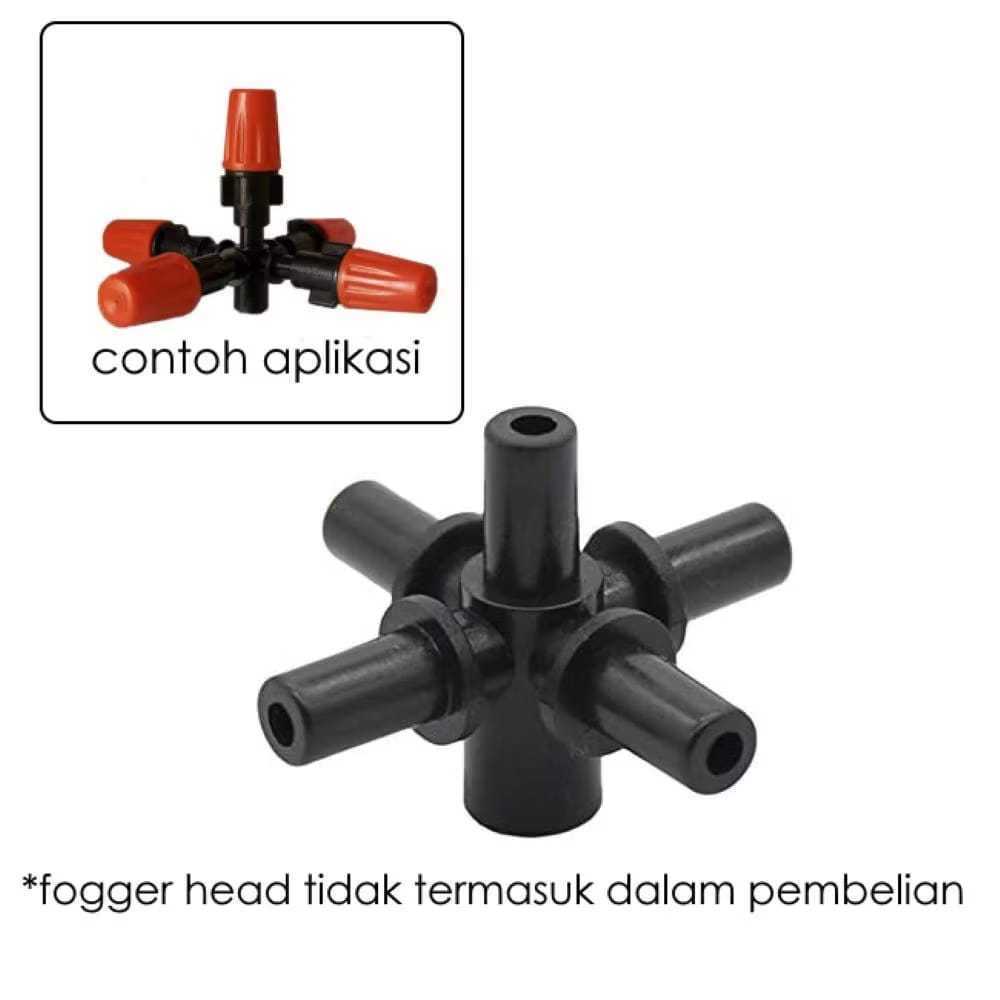 5 Way Connector - Konektor Cabang 5 untuk Fogger Head / Mist Nozzle