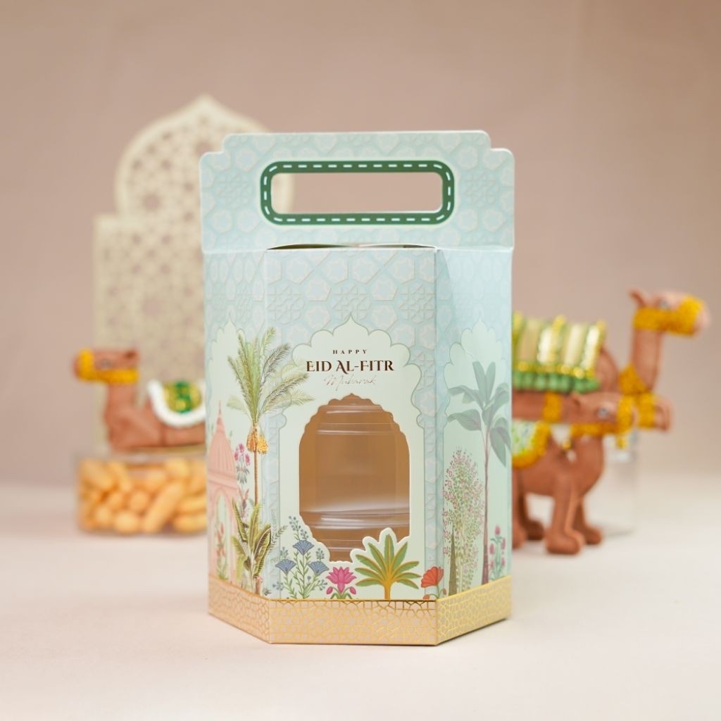 Box Lebaran 2 dan 3 Toples Bulat 500gr Box Kue Kering Lebaran Box Lebaran 2 atau 3 Toples Bulat 14CM