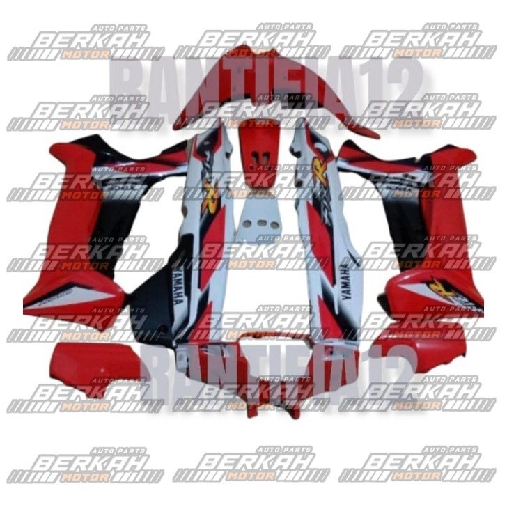 cover bodi Fizr fiz R full set halus bodi Fizr sporty merah hitam putih