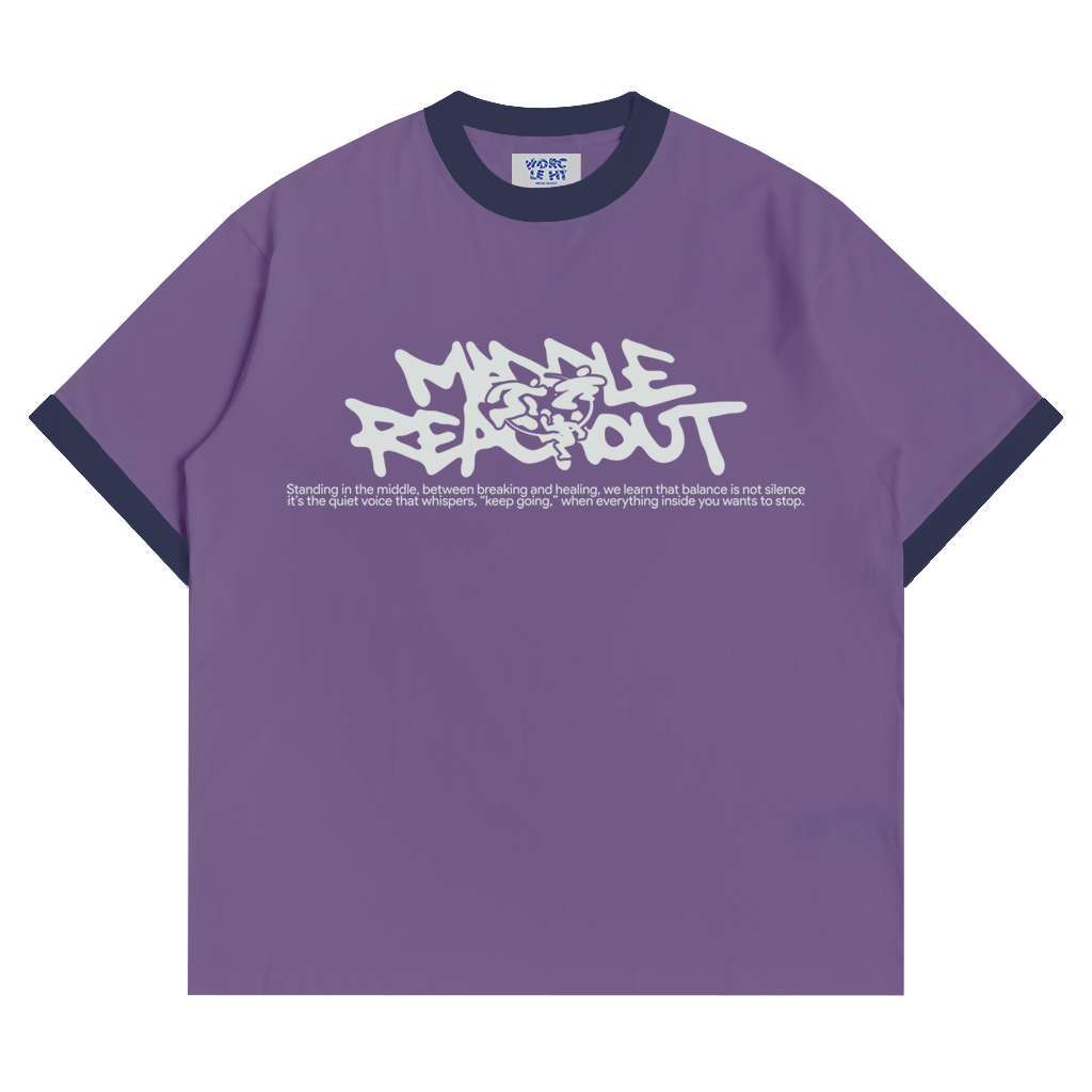MEEDLE REACOUT - MD MEEDLE PURPLE RINGER TEES KAOS RINGER KLASIK UNGU