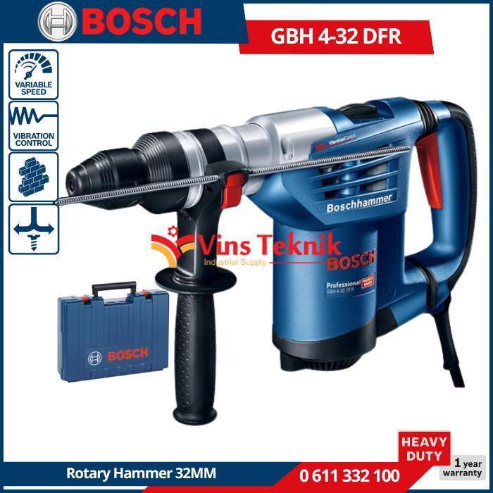 BOSCH GBH 4-32 DFR Mesin Bor Beton Listrik Rotary Hammer 32MM 900Watt GBH4-32DFR