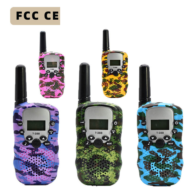 Camouflage Kids Walkie Talkie T388 PMR GMRS Handheld Walkie Talkie Remote Wireless Call 3 Kilometres