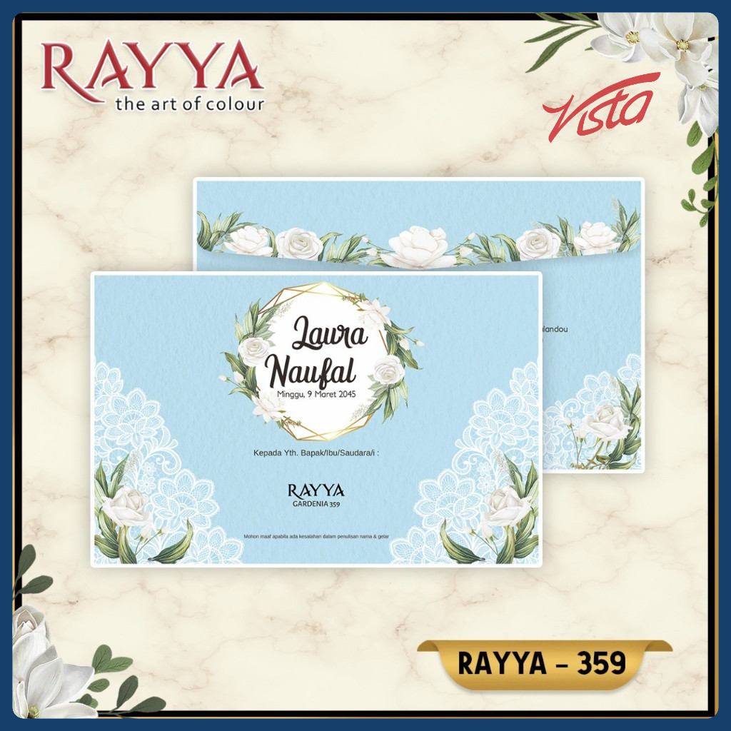 Blangko Undangan RAYYA 359 Paper Wedding