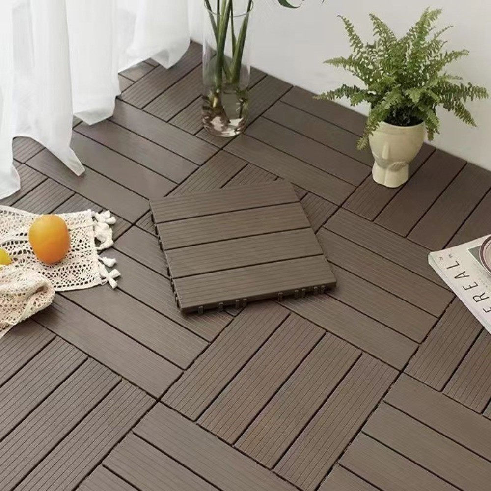 Anticorrosion Balcony Flooring Plastic Wood Waterproof Plastic Wood Flooring Wearresistant Y Splicin