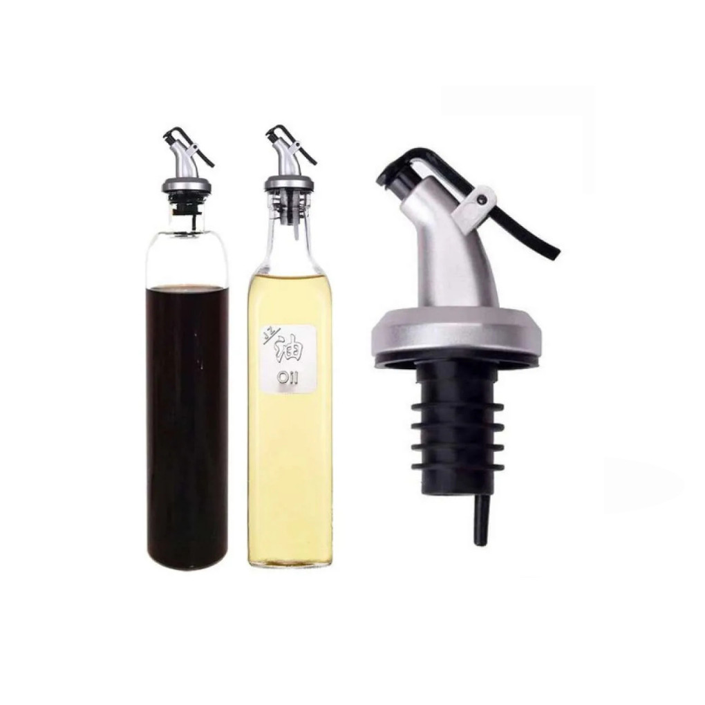 Penggunaan Mudah Tutup Botol Serbaguna Tutup Kaca Botol Minyak Kecap Sirup Silver Simpel & Unik