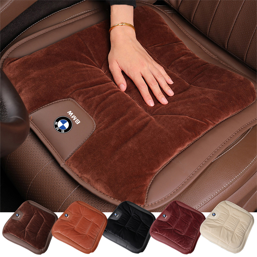 1pcs Flannel Car Front Rear Seat Cushion Pad For BMW M Performance E36 E46 E63 E64 E65 E66 F20 F21 F