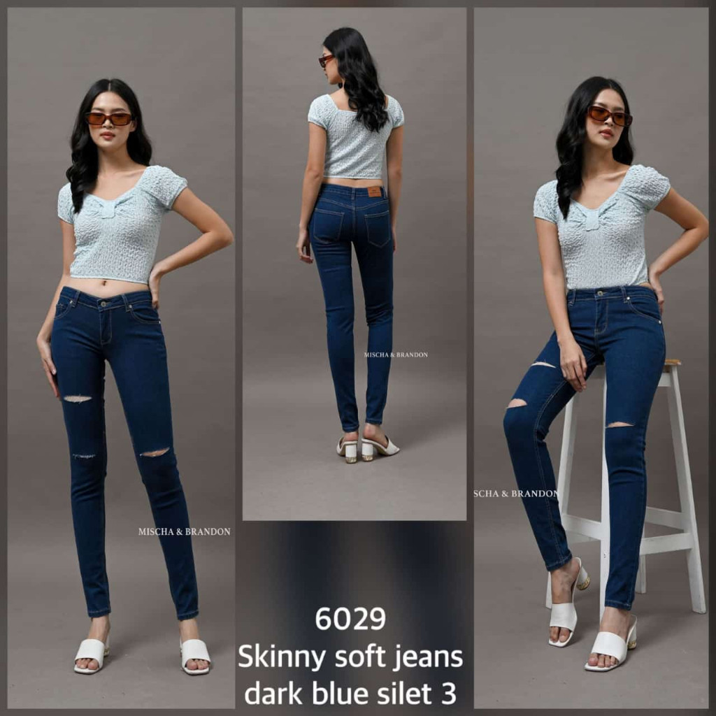( TERMURAH ) celana jeans panjang denim sobek / jeans sobek / celana denim sobek / celana sobek wani